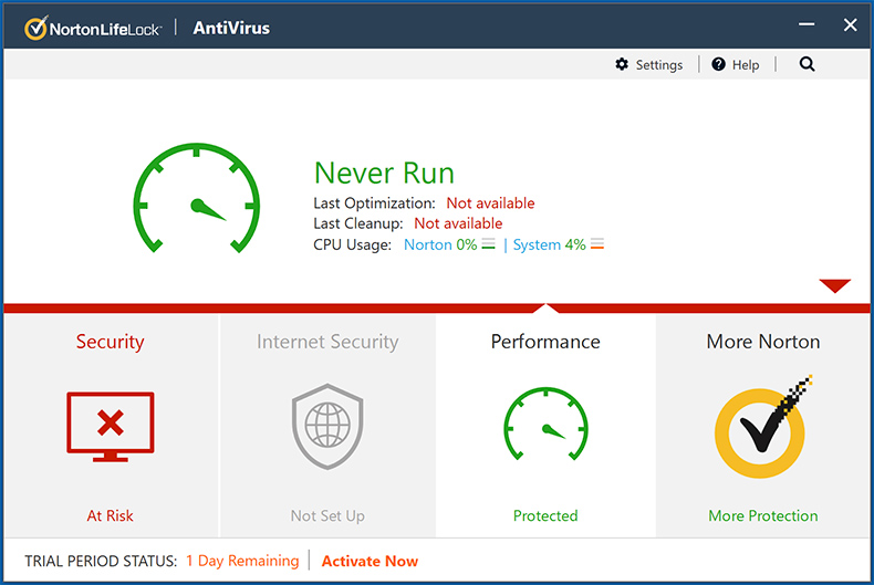 Optimización de Norton AntiVirus Plus
