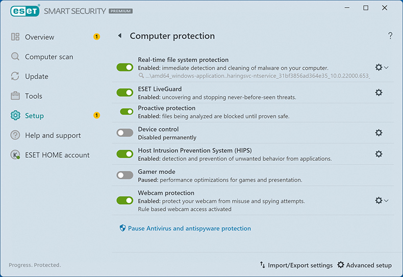 Protección informática antivirus ESET NOD32