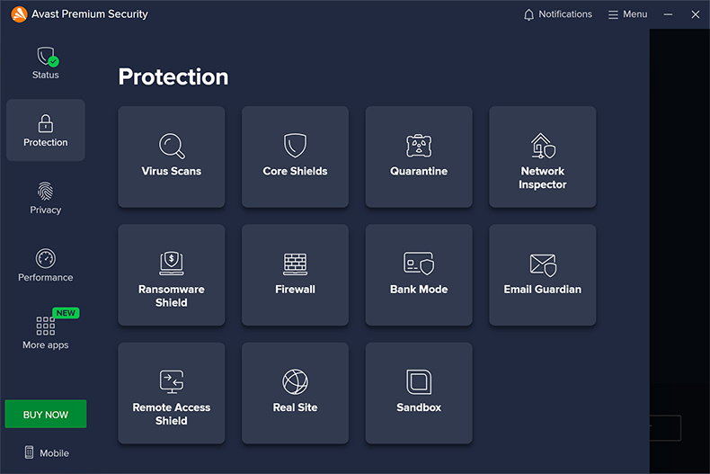 Funciones de protección de Avast Premium Security