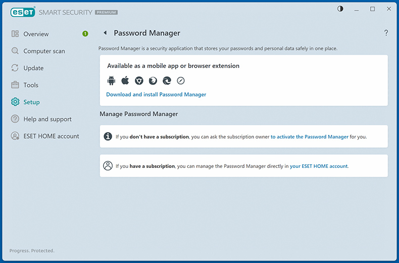 ESET Home Security Premium Gestor de contraseñas
