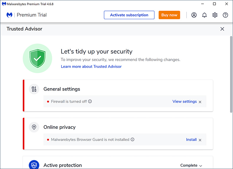 Protecciones de Malwarebytes Premium 2024