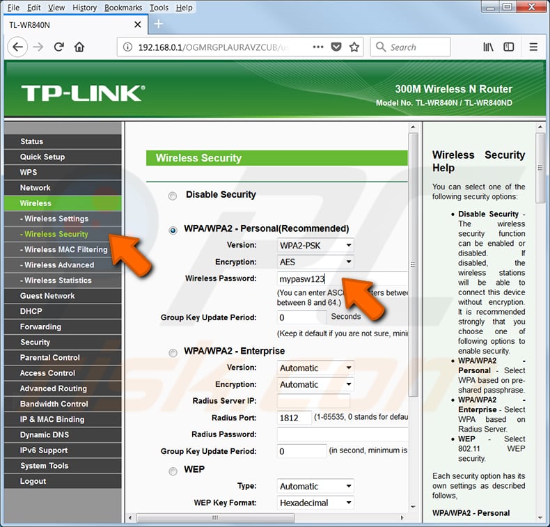 Encuentre su contraseña de WiFi en el enrutador TP-Link TL-WR840N paso 2