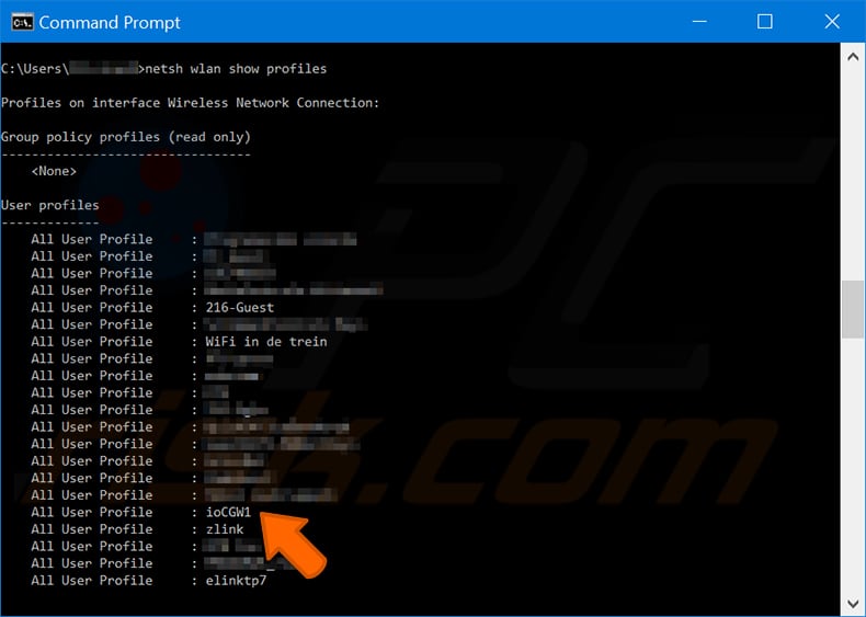 Encuentre la contraseña de WiFi de una red que conectó anteriormente en Windows 10 paso 1