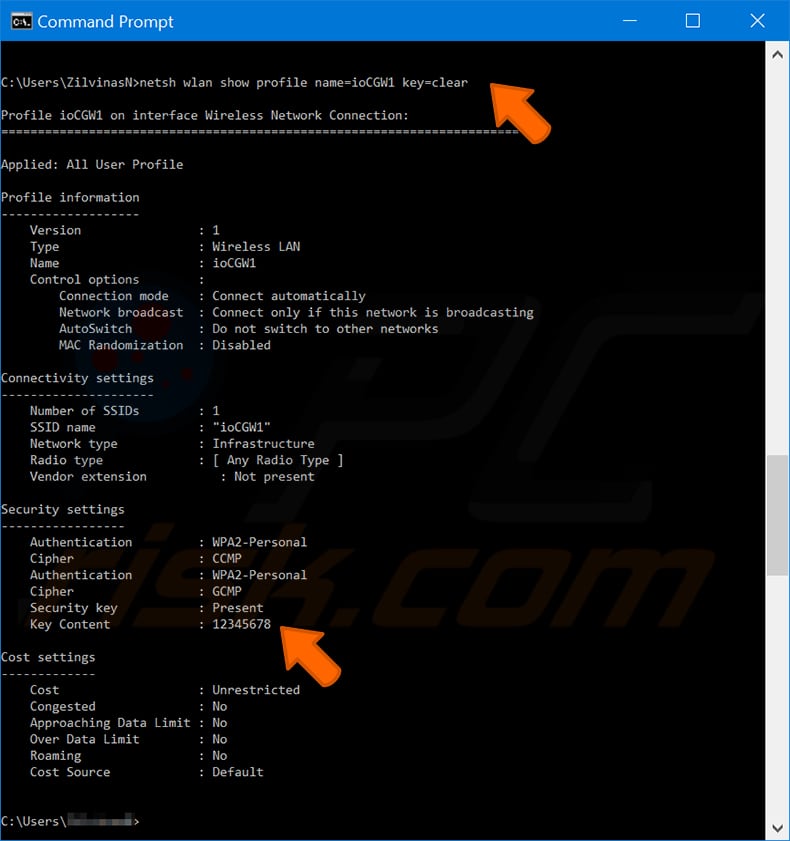 find wi-fi password of a network you previously connected in windows 10 step 2