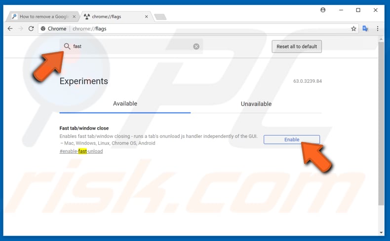 Haga que su Google Chrome sea más rápido con las funciones experimentales paso 2