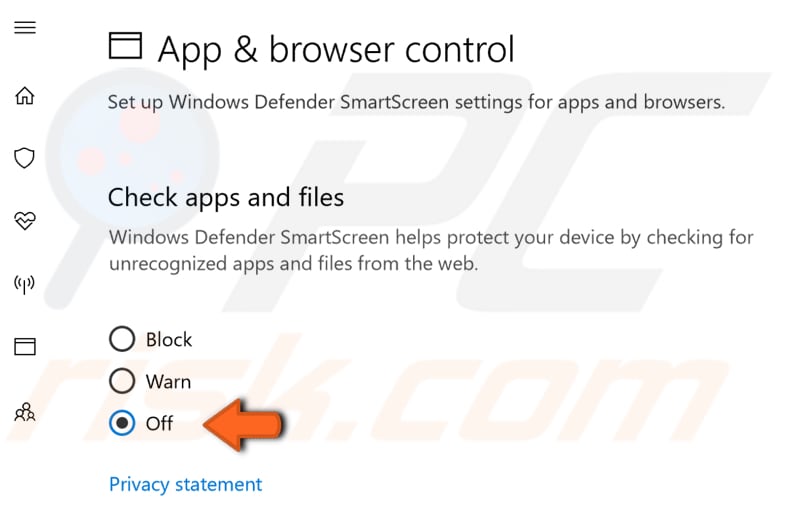 Deshabilitar Windows SmartScreen paso 2