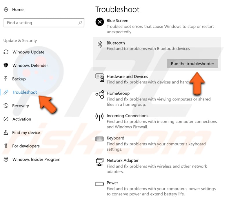 Ejecutar el solucionador de problemas de Windows - paso 2