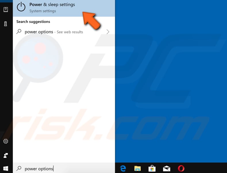 Personalizar la configuración de energía paso 1