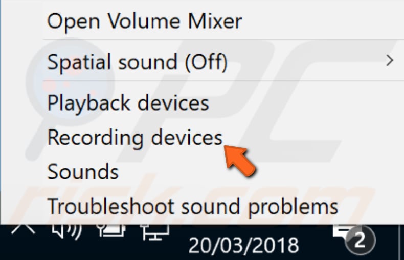 Configure su micrófono como dispositivo predeterminado paso 1