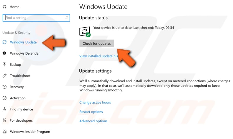 Actualice su sistema operativo Windows - paso 2