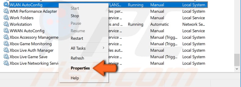 Cambiar el tipo de inicio del servicio wlan autoconfig paso 2