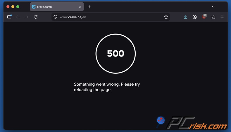 Error 500 de Crave