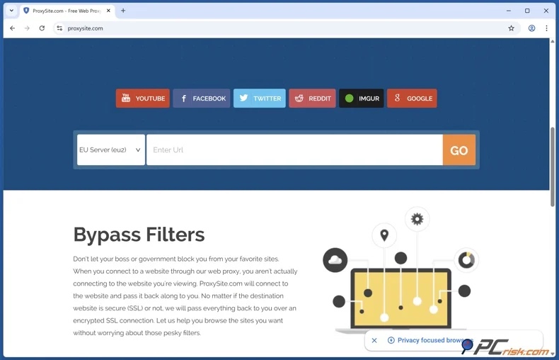 Proxysite página de inicio
