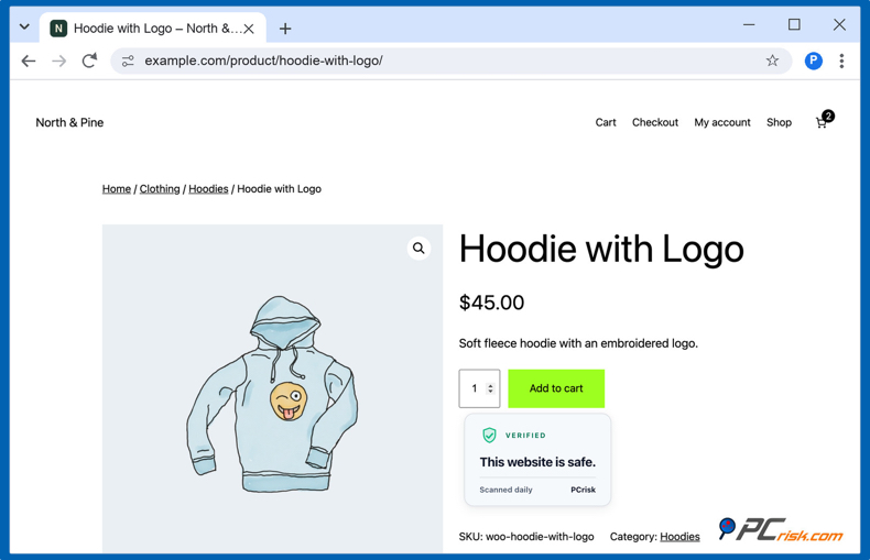 Sello de confianza en la página de producto de WooCommerce