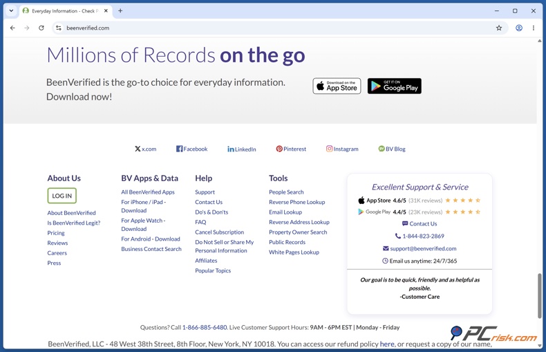 BeenVerified Do Not Sell or Share My Personal Information