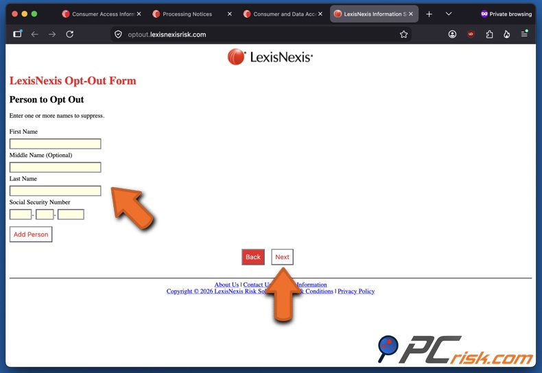 LexisNexis opt-out 10