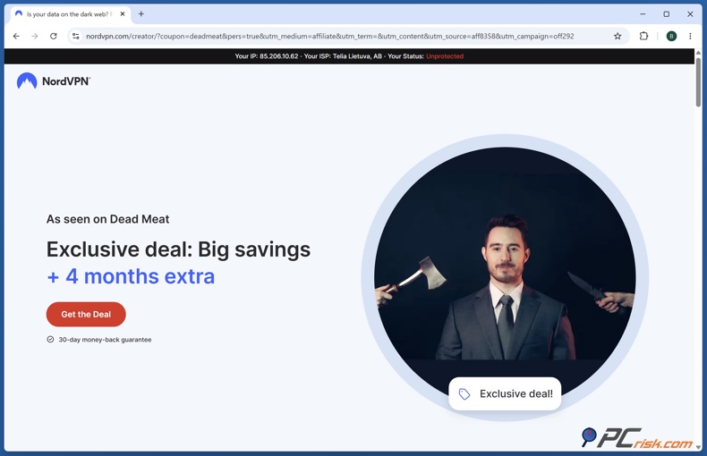 Oferta de NordVPN con Dead Meat