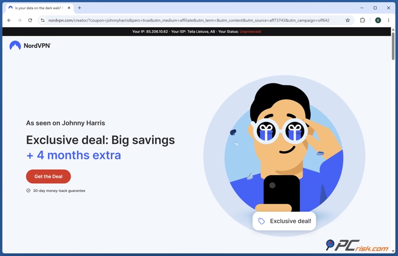Oferta de NordVPN con Johnny Harris