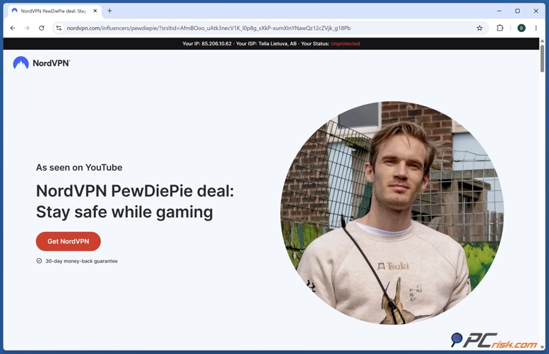 Oferta de NordVPN con PewDiePie