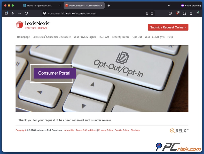 SageStream opt-out 3.7