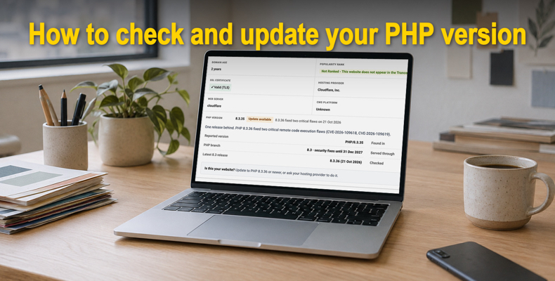Cómo comprobar y actualizar la versión de PHP de su sitio web