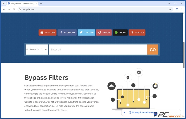 Proxysite página de inicio