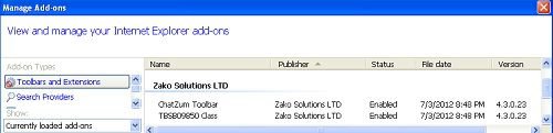 chatzum toolbar internet explorer