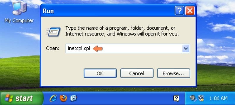 Cómo restablecer la configuración predeterminada de Internet Explorer en Windows XP