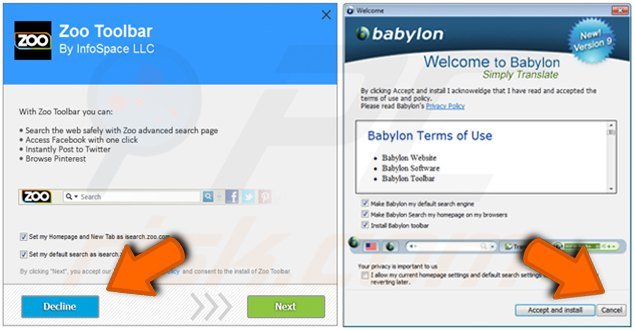 cómo rechazar la instalación de secuestradores de navegador