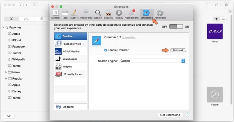 eliminar browser hijacker de Safari - 2