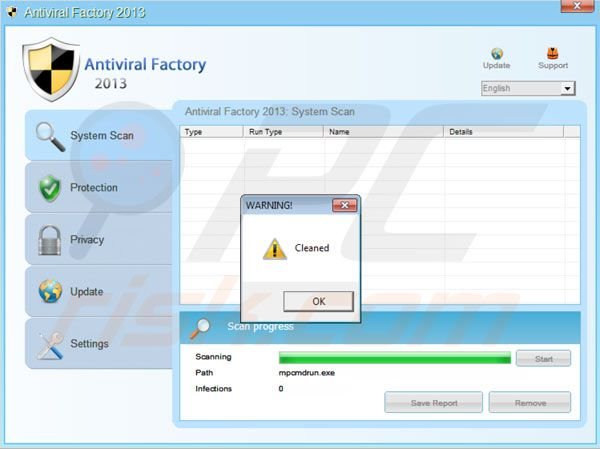 Paso 4 de registro en Antiviral Factory 2013