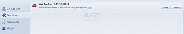 Eliminar la barra Ask Toolbar de Mozilla FireFox