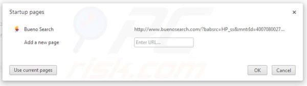 Página de inicio BuenoSearch homepage en Google Chrome