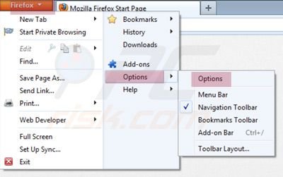 Opciones de Mozilla Firefox