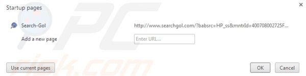Página de inicio Searchgol en Google Chrome