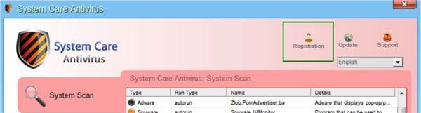 Paso 1 - Eliminar System Care Antivirus usando clave de registro