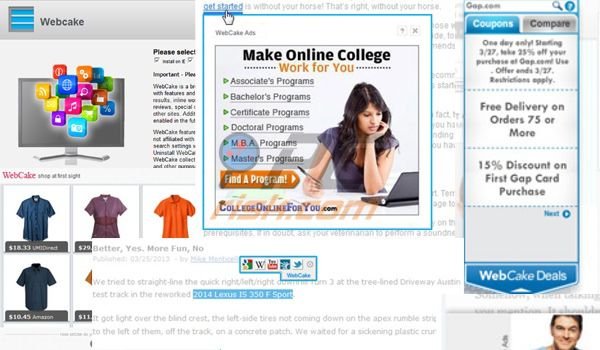 Adware de WebCake