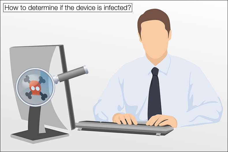¿Cómo determinar si el dispositivo está infectado?