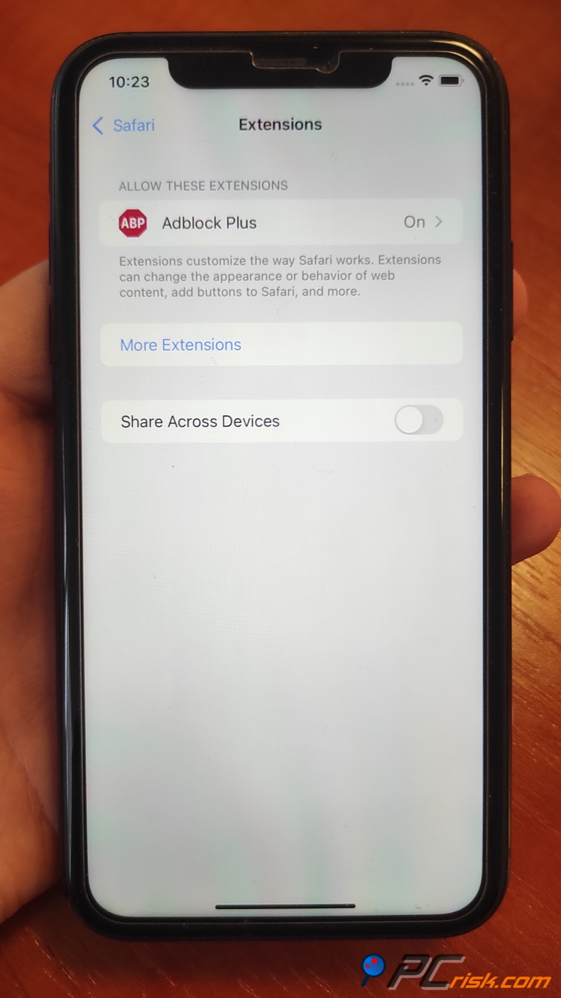 Adblock Plus Extensión para Safari en iOS