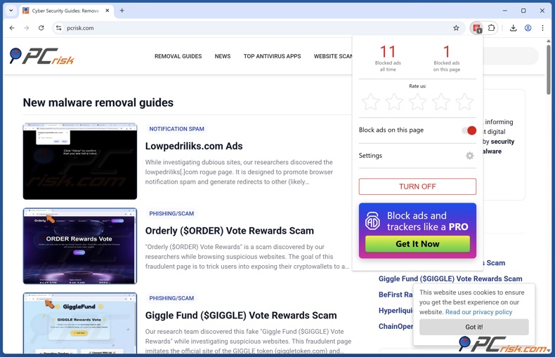 Adlock extensión de navegación