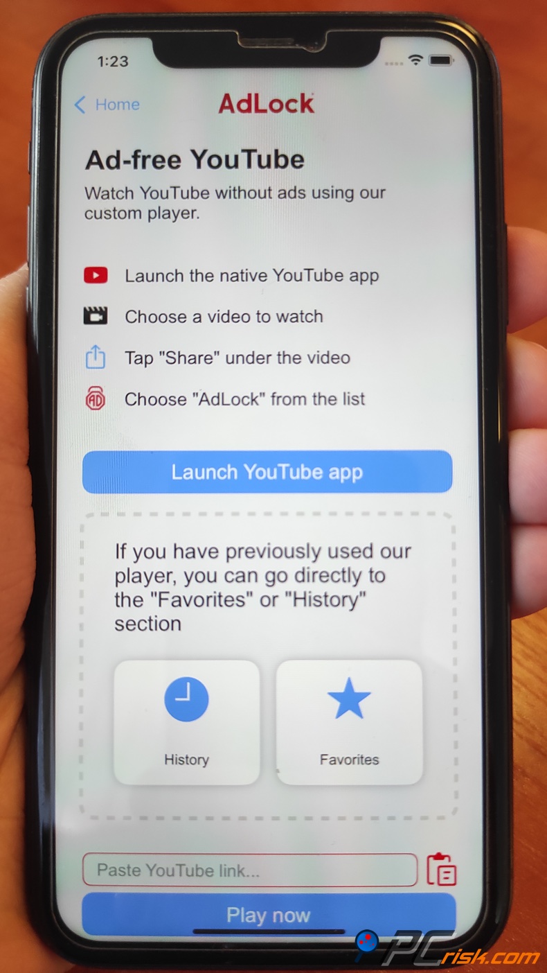 AdLock para iOS YouTube sin anuncios