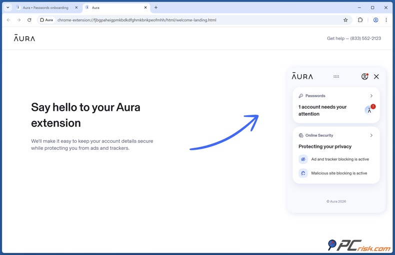 Aura Extensión del navegador para Chrome