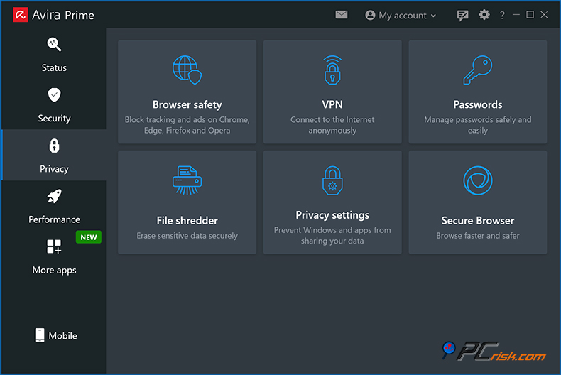 avira herramientas de privacidad