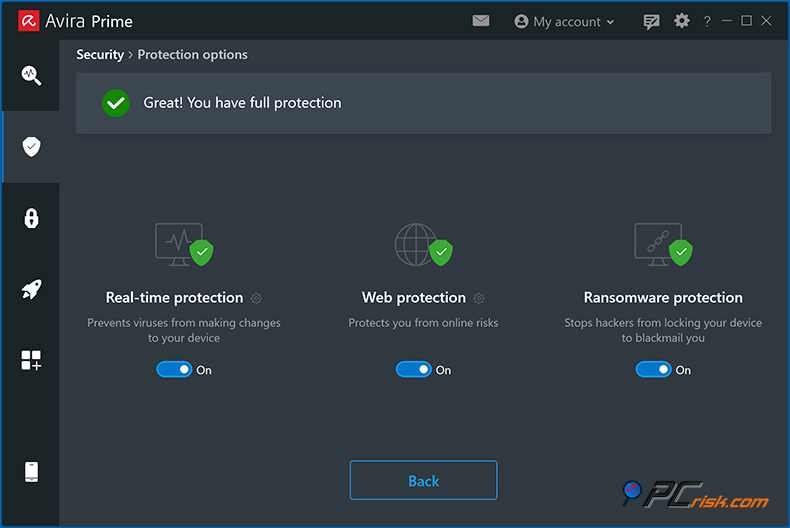 avira ransomware protección