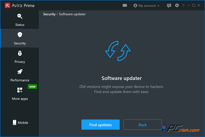 avira actualizador de software