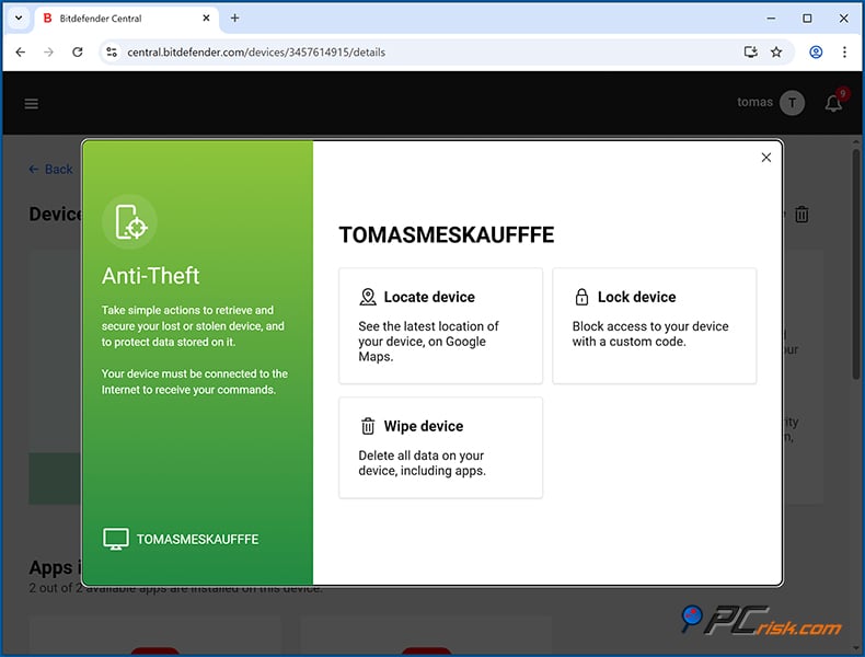 bitdefender antirrobo