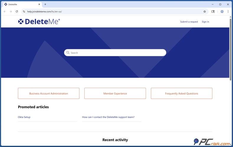 DeleteMe Centro de ayuda