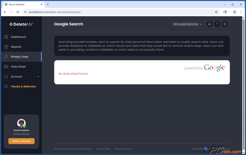 DeleteMe Búscate a ti mismo