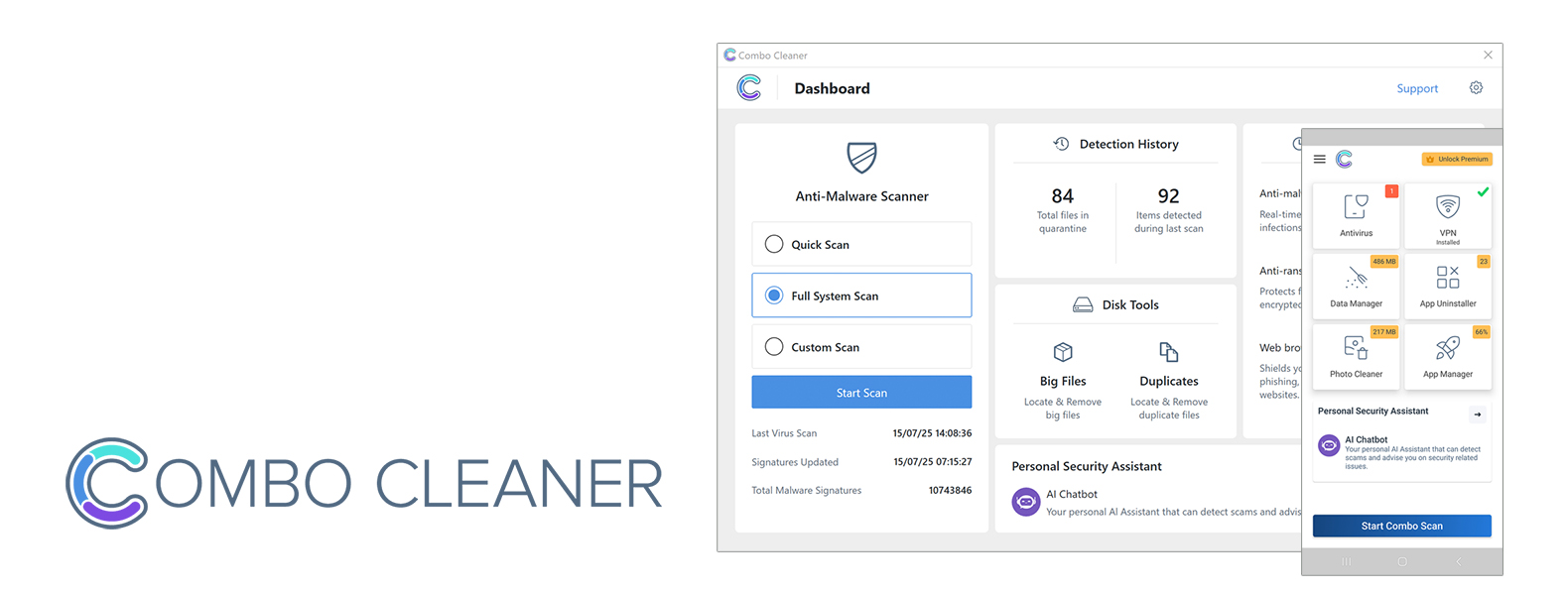 Combo Cleaner encabezado del mejor antivirus