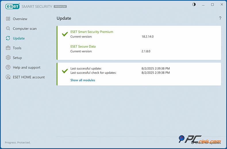 ESET Actualizaciones